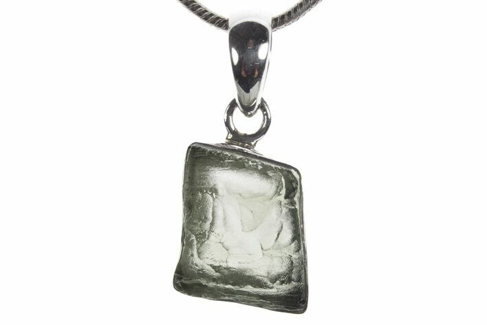 Green Moldavite Tektite Pendant ( g) - Czech Republic #353963